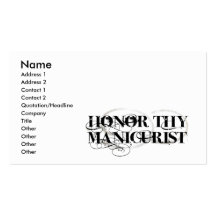 Honre a Thy manicuro Tarjetas De Negocios