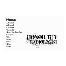 Honre a Thy radiólogo Tarjeta De Negocio