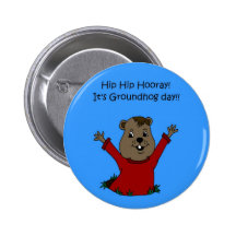 hooray su botón del día de la marmota pins