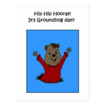 Hooray su postal del día de la marmota