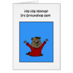 Hooray su tarjeta del día de la marmota
