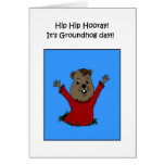 Hooray su tarjeta del día de la marmota