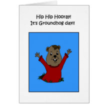 Hooray su tarjeta del día de la marmota