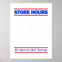 Horario comercial de muestra posters
