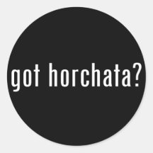 ¿horchata conseguido? etiqueta redonda