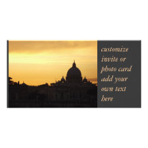horizonte adaptable de Roma de la tarjeta de la fo Tarjeta Fotográfica Personalizada