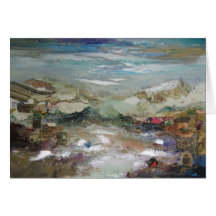 Horizonte azul Notecard Tarjeta