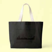 Horizonte blanco y negro de Chicago bolsas