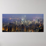 Horizonte de Hong Kong China del panorama Posters