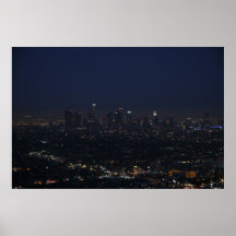 Horizonte de la noche de Los Ángeles Posters