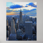 Horizonte de la última hora de la tarde NYC como a Poster