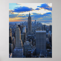 Horizonte de la última hora de la tarde NYC como a Poster