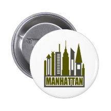 Horizonte de Manhattan con los recortes, el gris y Pins