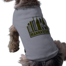 Horizonte de Manhattan con los recortes, el gris y Ropa De Perros