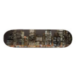 Horizonte de Manhattan en la noche Tabla De Skate