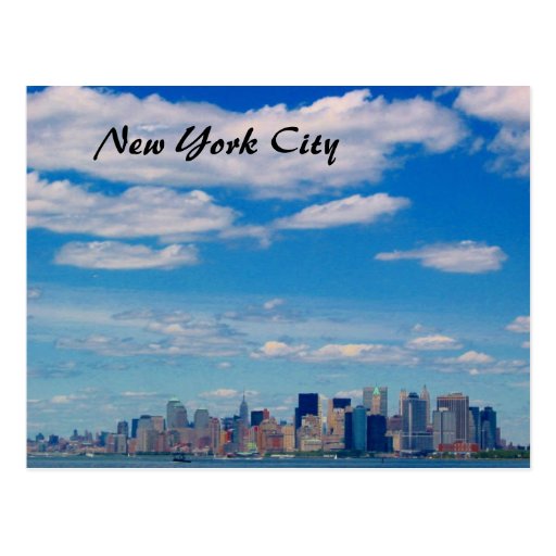 horizonte de Manhattan Tarjeta Postal