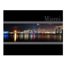 Horizonte de Miami en la postal de la foto del pan