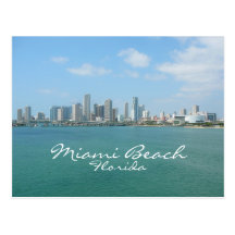 Horizonte de Miami, Miami Beach, la Florida Postales