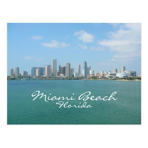 Horizonte de Miami, Miami Beach, la Florida Postales
