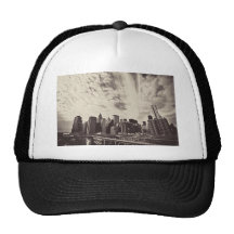 Horizonte de New York City del estilo del vintage Gorra