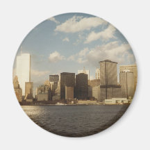 Horizonte de Nueva York antes de 9/11 de las torre Iman