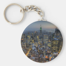 Horizonte de Nueva York Llaveros Personalizados
