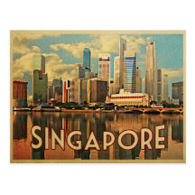 Horizonte de Singapur Postales