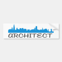 ¡Horizontes de la arquitectura! Etiqueta De Parachoque