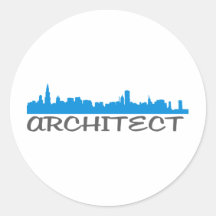 ¡Horizontes de la arquitectura! Pegatina Redonda