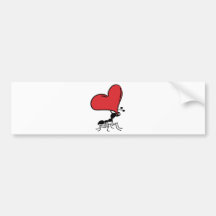 Hormiga grande del corazón, porciones de hormiga d pegatina de parachoque