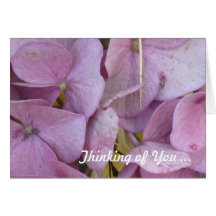 Hortensia (pink) Thinking of You - Card Grußkarte