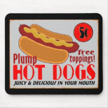 HotDogSign, mousepad Alfombrillas De Raton