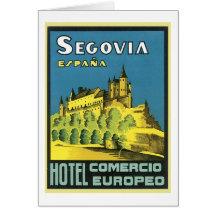 Hotel Comercio Europeo de Segovia Espana Tarjetón