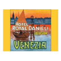 Hotel Danieli real de Venezia Tarjeta Postal