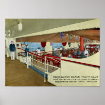 Hotel de la playa de Edgewater, vintage de Chicago Impresiones