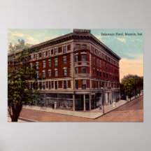 Hotel de Muncie Indiana Delaware Poster