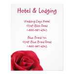 Hotel del rosa rojo y tarjetas de alojamiento comunicado personal  