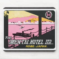 Hotel oriental Ltd. Kobe. Japón., vintage alfombrillas de raton 
