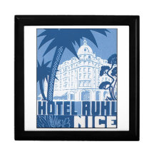 Hotel Ruhl, Niza poster del viaje del vintage Caja De Regalo