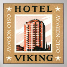 Hotel Viking, Oslo Noruega Poster