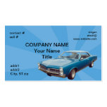 Hotrod azul retro plantillas de tarjetas personales