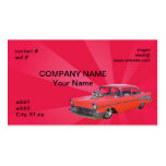 Hotrod rojo retro plantillas de tarjetas de visita
