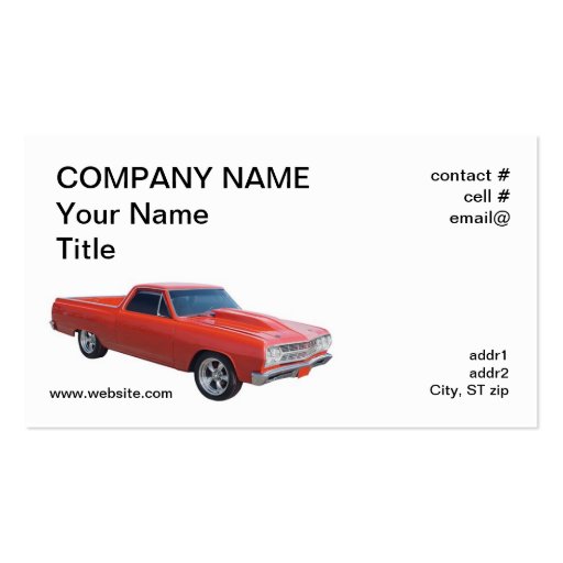 hotrod rojo tarjeta de negocio