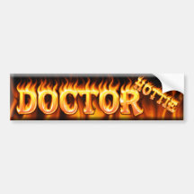 hottie del doctor pegatina de parachoque