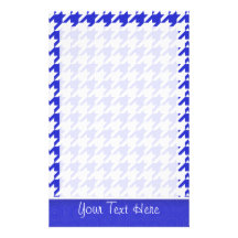 Houndstooth azul y blanco; Lindo Papeleria De Diseño