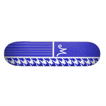Houndstooth azul y blanco patin personalizado