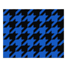 Houndstooth azul y negro modelado fotos