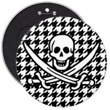 Houndstooth negro y blanco Rogelio alegre Pin