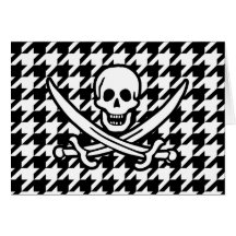 Houndstooth negro y blanco Rogelio alegre Tarjetas