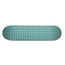 Houndstooth Seafoam y trullo Tablas De Patinar